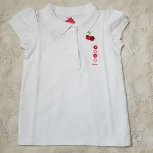Short Sleeve Polo, White, Uniform, Gymboree VTG